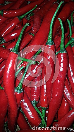 The red chili vegetables good vitamins and healthy Stock Photo
