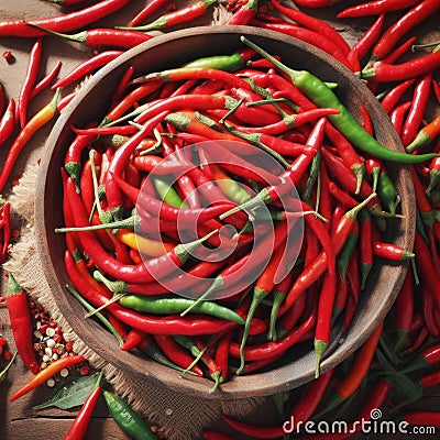 Red chilli peppers texture background Stock Photo