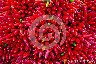 Red Chillies Background color image Stock Photo