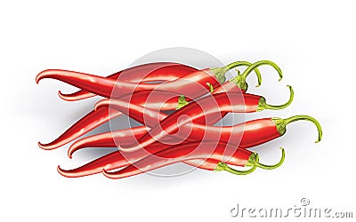 Red chillies Vector Illustration