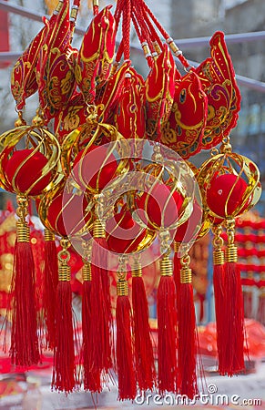 Red chinese decoration for Chinese festival Stock Photo