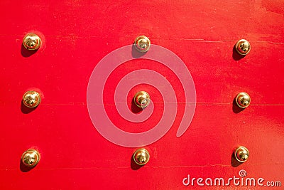 Red Chinese door Stock Photo