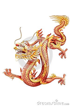 Red chinese dragon image Stock Photo