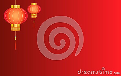 Red chinese lantern background Stock Photo