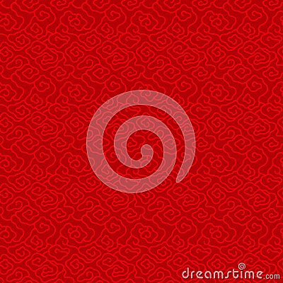 Red Chinese vintage cloud seamless pattern background vector design Vector Illustration