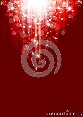 Red Christmas Abstraction Stock Photo