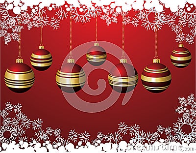 Red christmas background Vector Illustration