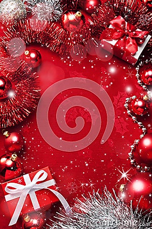 Red Christmas Background Stock Photo