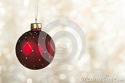 Red Christmas ball ornament Stock Photo