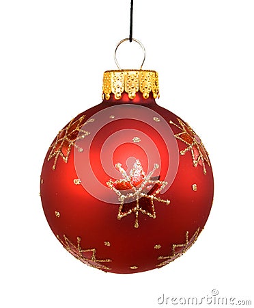 Red Christmas Bauble Stock Photo