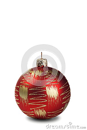 Red Christmas bauble Stock Photo