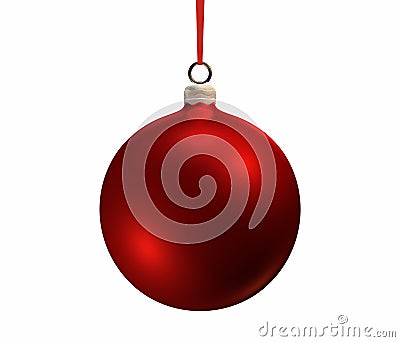 Red Christmas Bulb Stock Photo