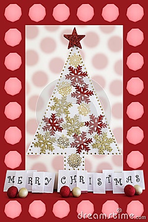 Red Christmas Card Stock Photo