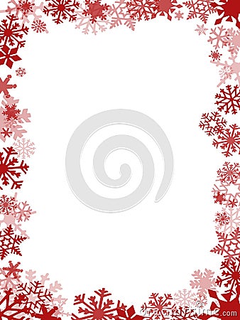 Red Christmas card frame Stock Photo