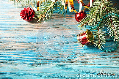 Red Christmas decorations Stock Photo