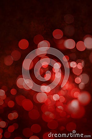 Red Christmas Lights Abstract Background Stock Photo