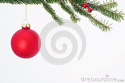 Red Christmas Ornament Stock Photo