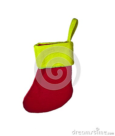 Red Christmas stocking Stock Photo