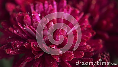 Red chrysanthemum flower closeup.Floral background. Autumn still life Stock Photo