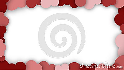 Red Circles Border Frame Outline Vector Vector Illustration