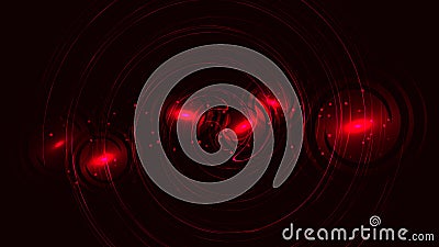 Red circular texture with a bokeh effect, an abstract glowing magical energetic gentle beautiful powerful backdrop with sparkling Vector Illustration