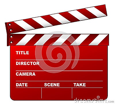 Red clapboard Vector Illustration