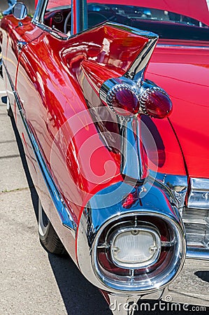 Red Classic Car Stock Photo