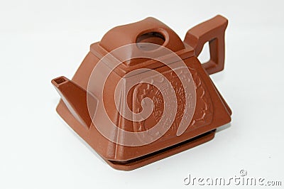 Red clay Chinese tea pot Stock Photo