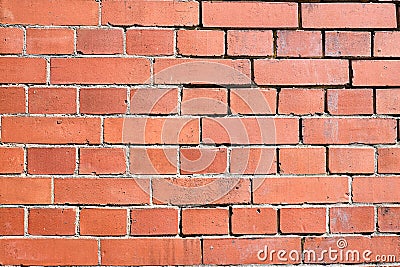 Red clinker brick wall Stock Photo