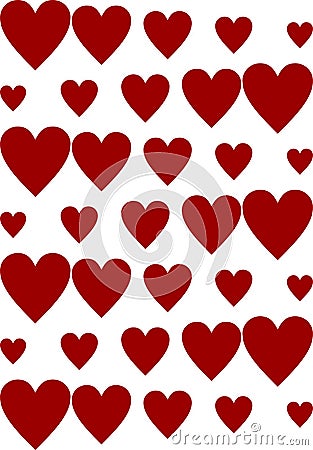 Red Clipart Heart vector Vector Illustration