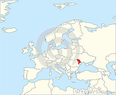 Location map of the REPUBLIC OF MOLDOVA, EUROPE Vector Illustration