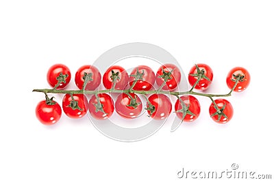 Red cocktail tomatoes on white backgrond Stock Photo