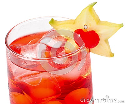 Red cocktaile with tonic and grenadine Stock Photo