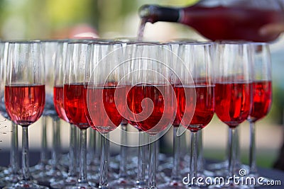 Red coctail drinks Stock Photo