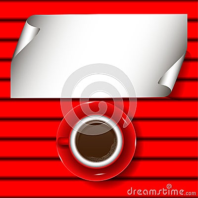 Red coffee cup Vector Illustration