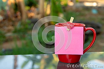 Red coffee cup Stock Photo