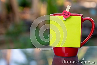 Red coffee cup Stock Photo