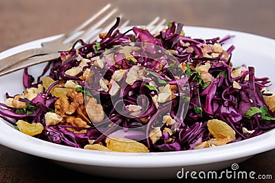 Red coleslaw salad Stock Photo