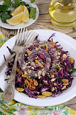 Red coleslaw salad Stock Photo