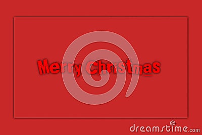 Red Color Merry Christmas Text Letter Stylish Font With Red Back Stock Photo