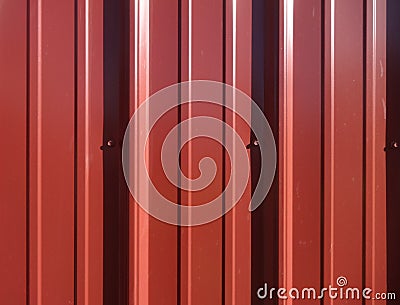 Red color metal outside wall texture Stock Photo