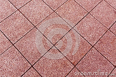 Red color pavement texture. Stock Photo