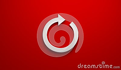 Circular Redo Arrow. 3D Render Illustration Stock Photo