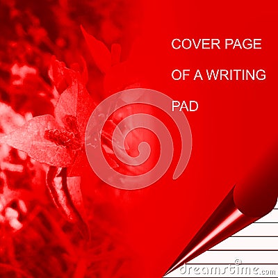 Red color writing pad shaded with lighting effect computer generated background image and wallpaper design Stock Photo