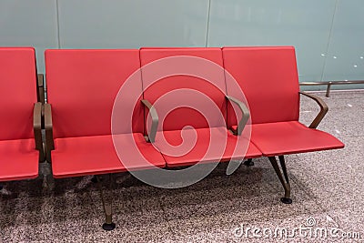 Airport Seating Row Stock Photo