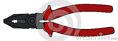 Red combination pliers Vector Illustration