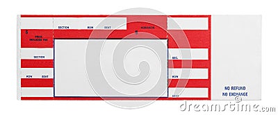 Red Concert Ticket Stock Photo