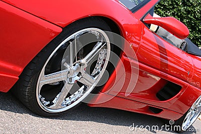 Red convertible sportscar Editorial Stock Photo