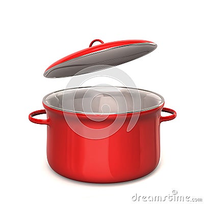 Red cooking pot Cartoon Illustration