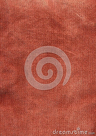 Red Corduroy Fabric Detail Stock Photo